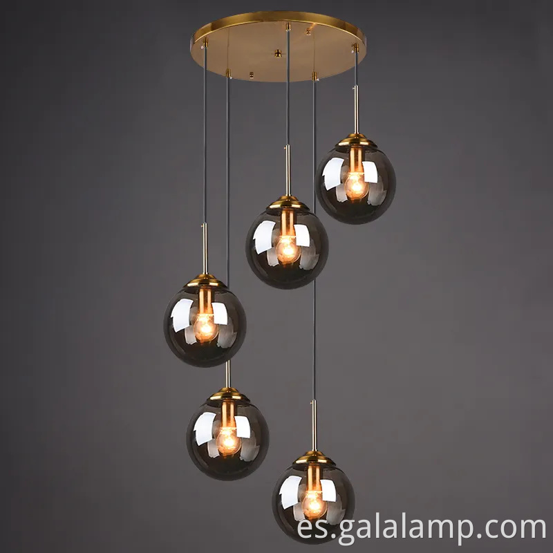 Iluminación casera interior E27 Classic Glass Bubble Ball Led Coste de techo Lámpara